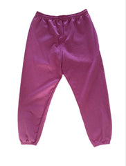 ALR Hand Dyed Unisex Cotton Sweatpants in Raspberry